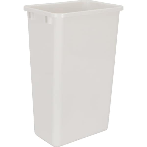 Single White 50 Quart Top-Mount Trashcan Pullout For 12 Opening